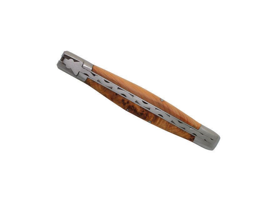 Laguiole DUB070 taschenmesser, klinge 12 cm, damaszenerstahl, griff wacholder
