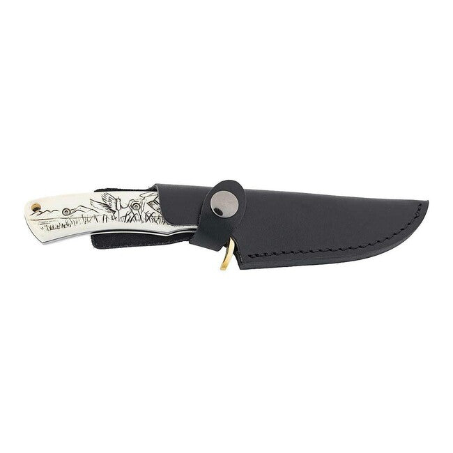 Herbertz Enten Gürtelmesser, 10,3cm Drop Point, Kunststoff, Entenmotiv