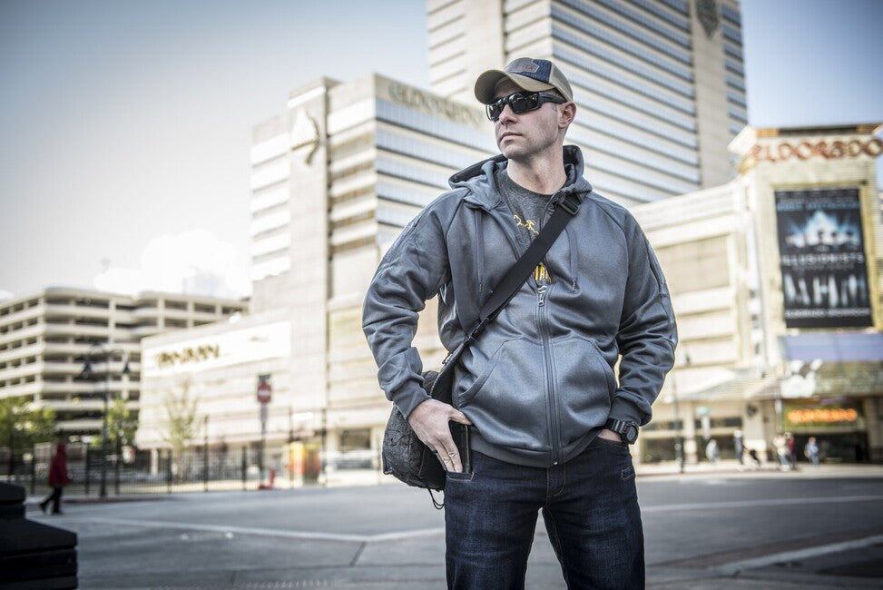Helikon-Tex Urban Tactical Hoodie Full Zip, Melange Grey