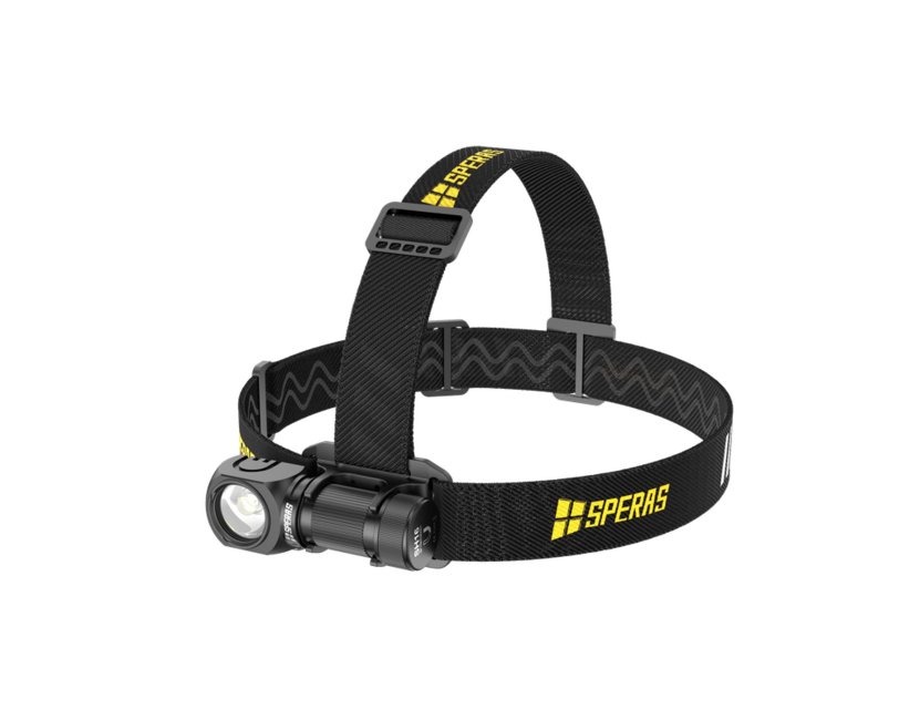 Speras SH16 Rechargeable Headlamp, Black