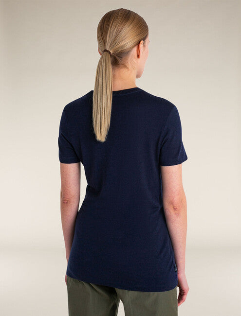 Icebreaker 150 Tech Lite III damen merino kurzarm-T-shirt, dunkelblau