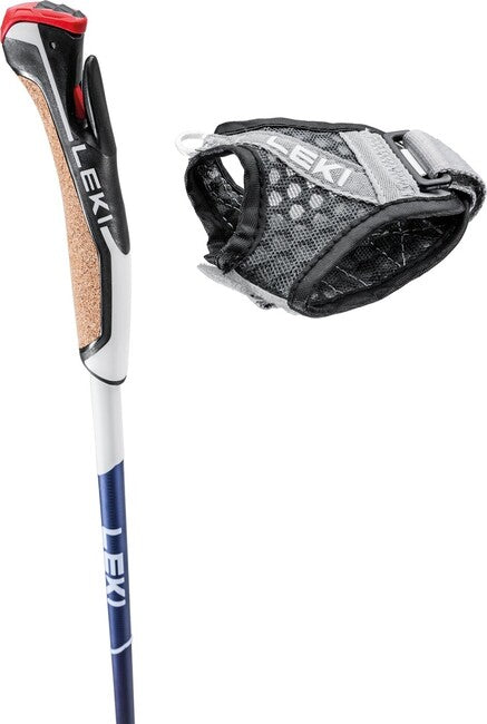 LEKI Smart Pacer Lite Nordic Walking Stöcke, mitternachtsblau-dunkelmetallic-dunkelblau-weiß