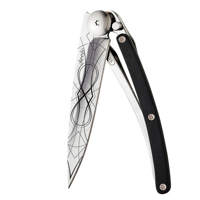 Deejo Tattoo ebony wood infinite Schließmesser