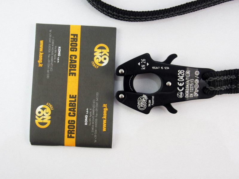 K9 Thorn Anti-Rutsch-leine mit Kong-Frog-Karabiner, schwarz