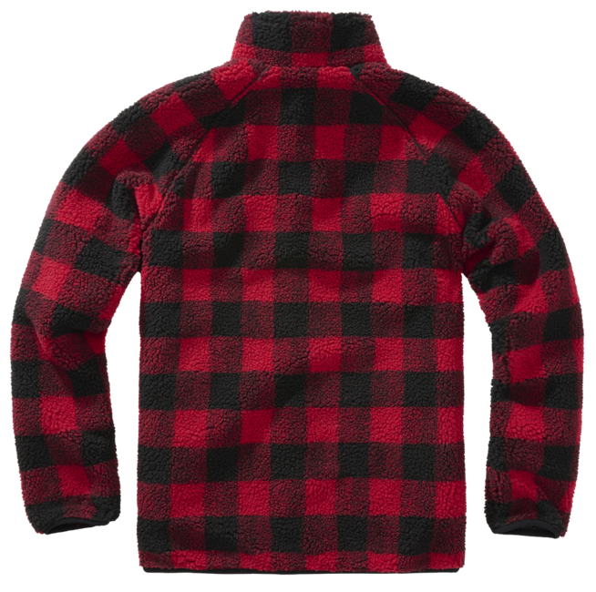 Brandit Teddyfleece Fleecejacke, rot/schwarz