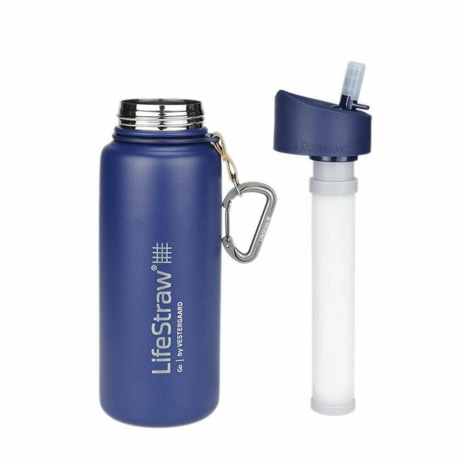 Lifestraw Go Edelstahl-Filterflasche 700ml blau