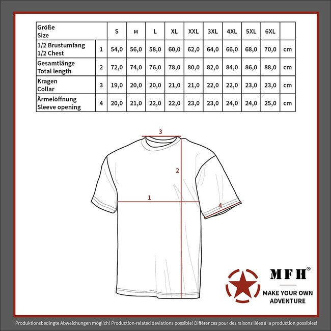 MFH American Kurzarm-T-shirt, schwarz
