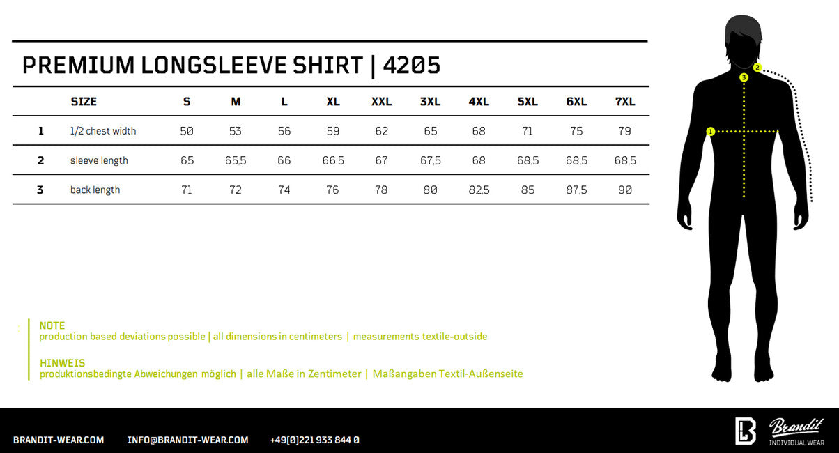 Brandit Premium Langarm-T-shirt, schwarz