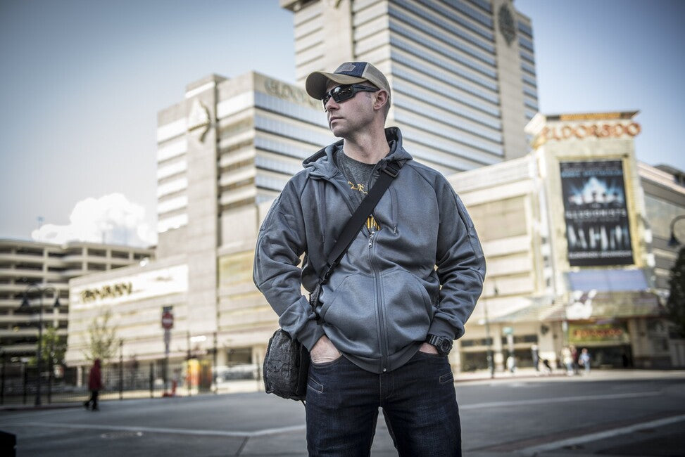 Helikon-Tex Urban Tactical Φούτερ με Κουκούλα (FullZip), Μαύρο