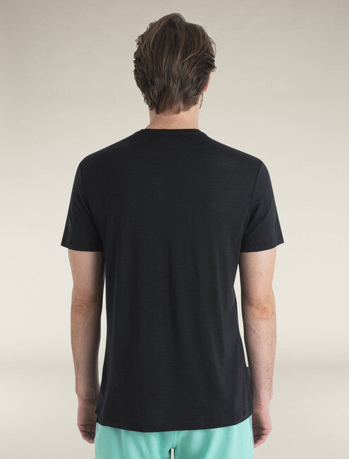 Icebreaker 125 Cool Lite Sphere III herren merino kurzarm T-shirt, schwarz
