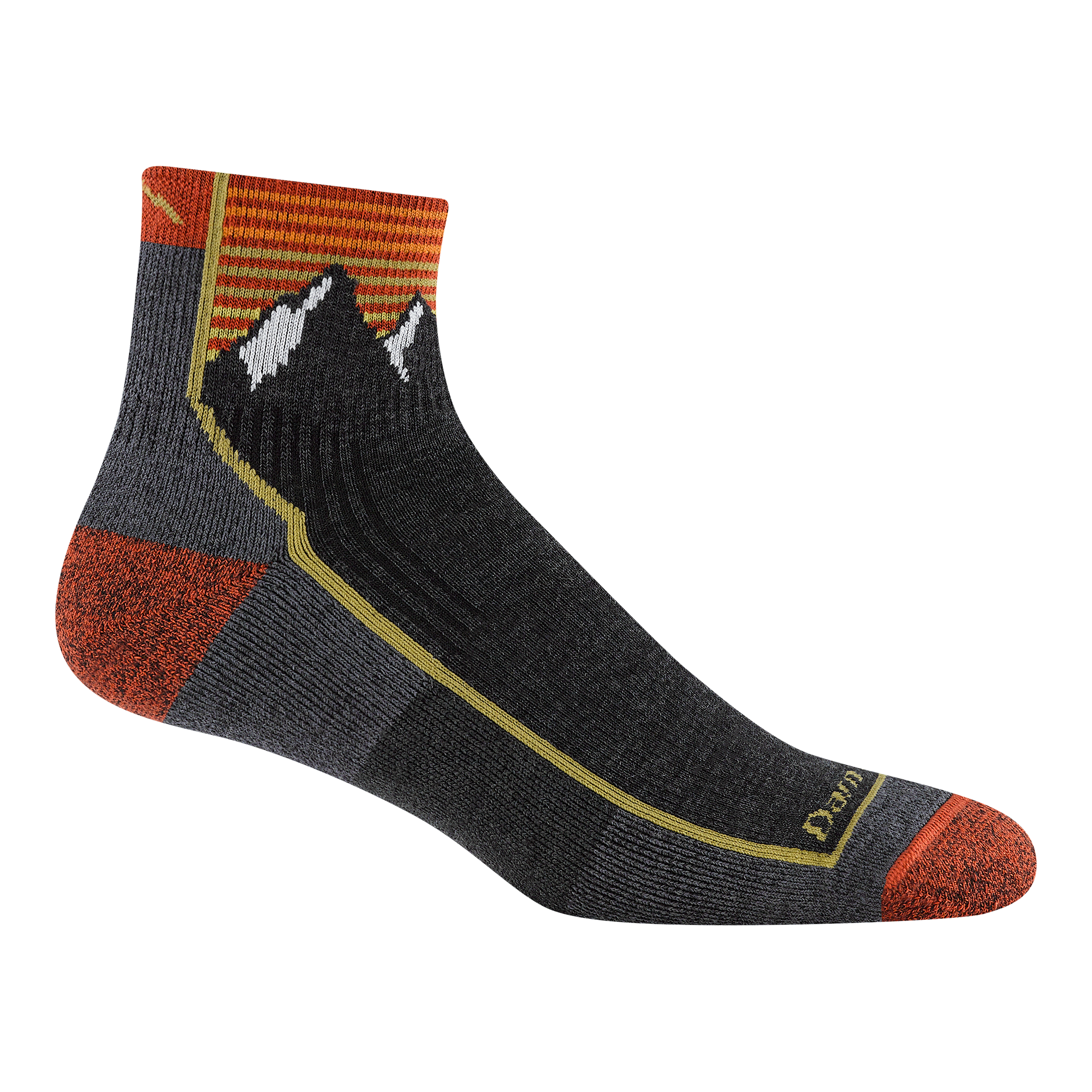 Darn Tough Hiker 1/4 Wandersocken mit Dämpfung, Mountain Gray