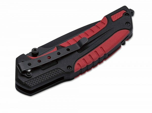 BÖKER Plus Savior 1 rettungsmesser 8,4 cm, schwarz-rot, kunststoff, gummi, nylonscheide