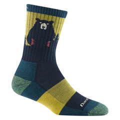 Darn Tough Bear Town Micro Crew Lightweight Wandersocken mit Dämpfung, Dark Teal