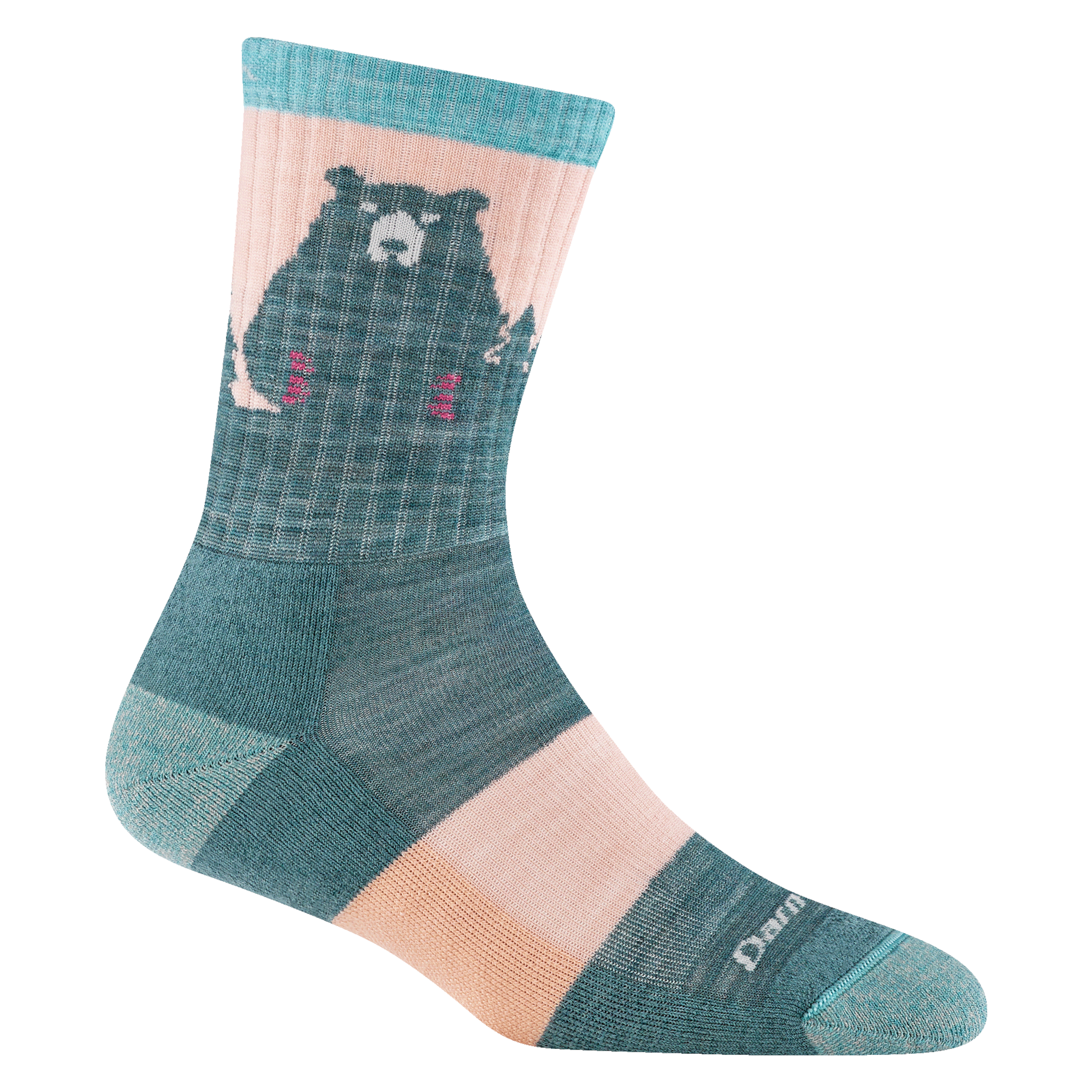 Darn Tough Bear Town Micro Crew Wandersocken mit Dämpfung, Quartz