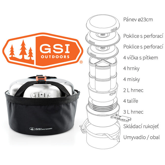 GSI Outdoors Glacier Camping kochgeschirr set 2+3 l