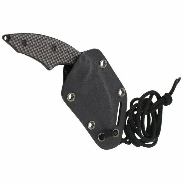 Herbertz Carambit-Look Halsmesser 6cm, aluminium, schwarz-grau