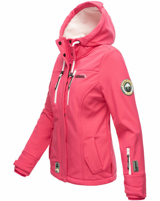 Marikoo Kleinezicke damen übergangsjacke mit kapuze, rosa
