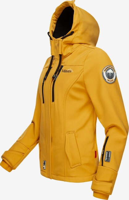 Marikoo Kleine ZICKE damen-übergangsjacke mit kapuze, bernsteingelb