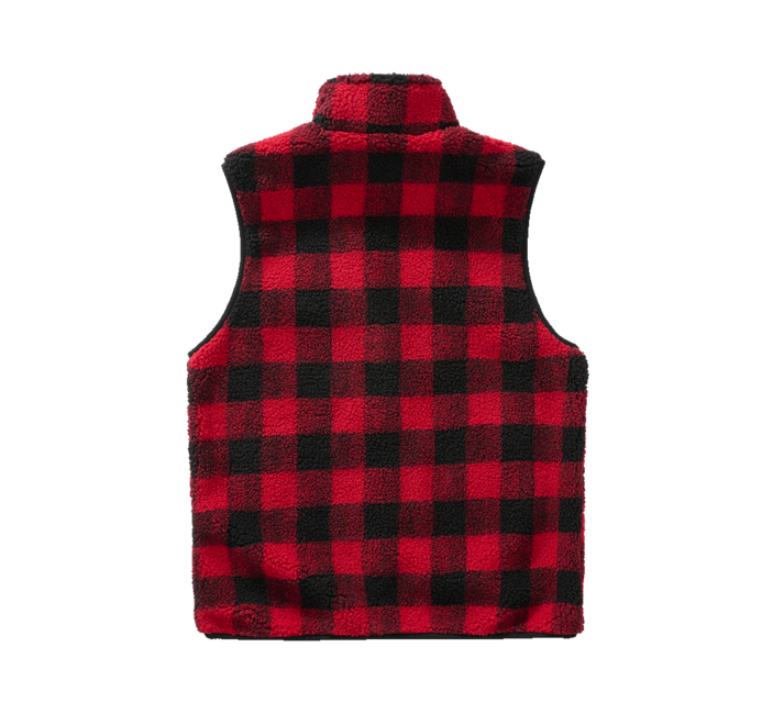 Brandit Teddyfleece fleeceweste, rot/schwarz