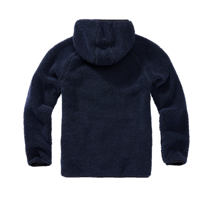 Brandit Teddyfleece Worker fleece-kapuzenjacke, navy blau