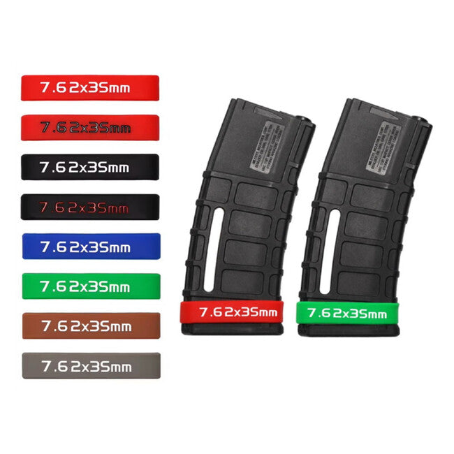 Leguon Torque Gummiband zur Markierung des Magazins 7.62 mm, schwarz-weiß