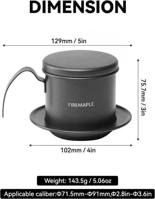 Fire Maple Orca vietnamesischer kaffebereiter
