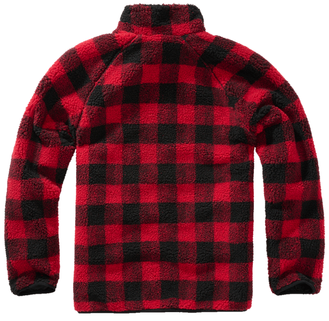 Brandit Teddyfleece Troyer fleecejacke, rot/schwarz