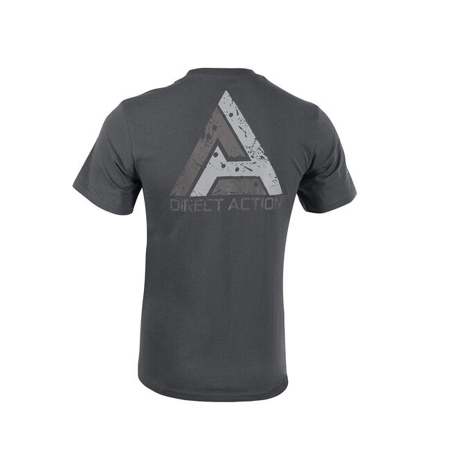 Direct Action® Logo D.A. PL Flag T-shirt - cotton - shadow grey