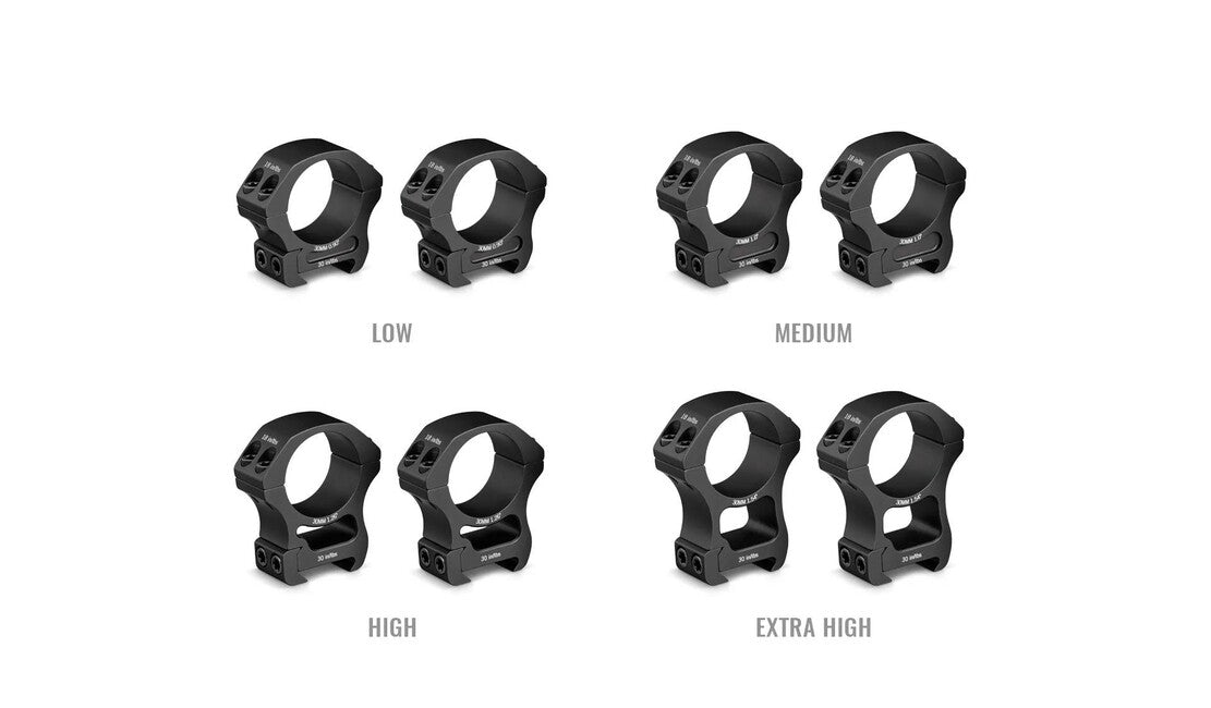 VorTex Optics Pro Series 30mm High - 1.26 Montageringe