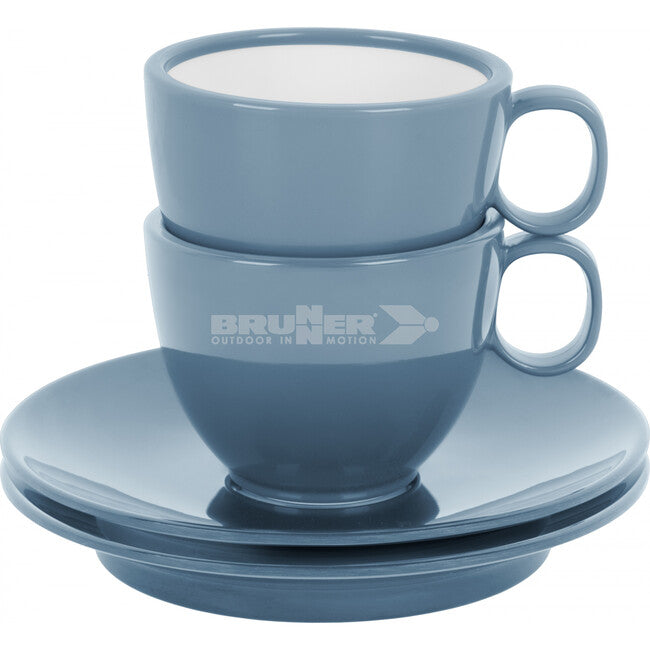 Brunner Kaffeetassen 2tlg., blau