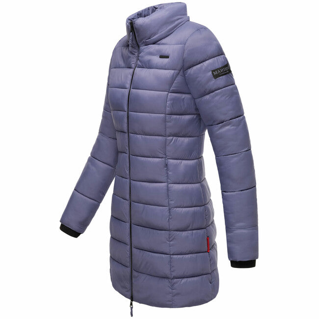 Marikoo Abendsternchen damen steppmantel mit kapuze, blauviolett