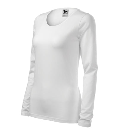 Malfini Slim damen langarm-T-shirt, weiß