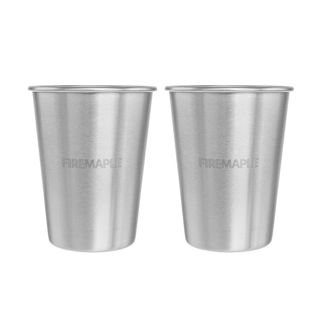 Fire Maple Antarctic becher 2 stück aus rostfreiem stahl 350 ml, silber