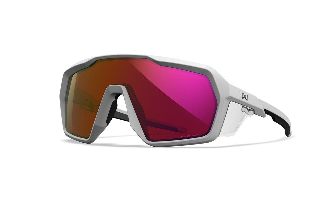 Wiley X Citadel Sonnenbrille, Captivate red mirror/polished white