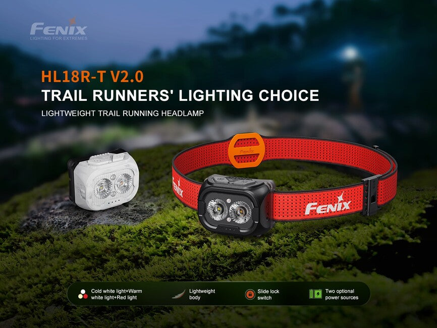 Fenix HL18R-T V2.0 wiederaufladbare stirnlampe, schwarz