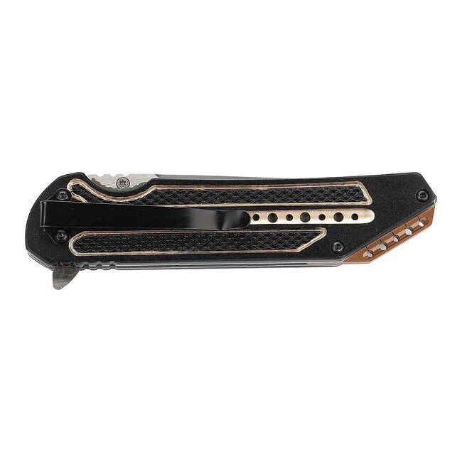 Herbertz Einhandtaschenmesser 9,2cm, aluminium, schwarz-bronze