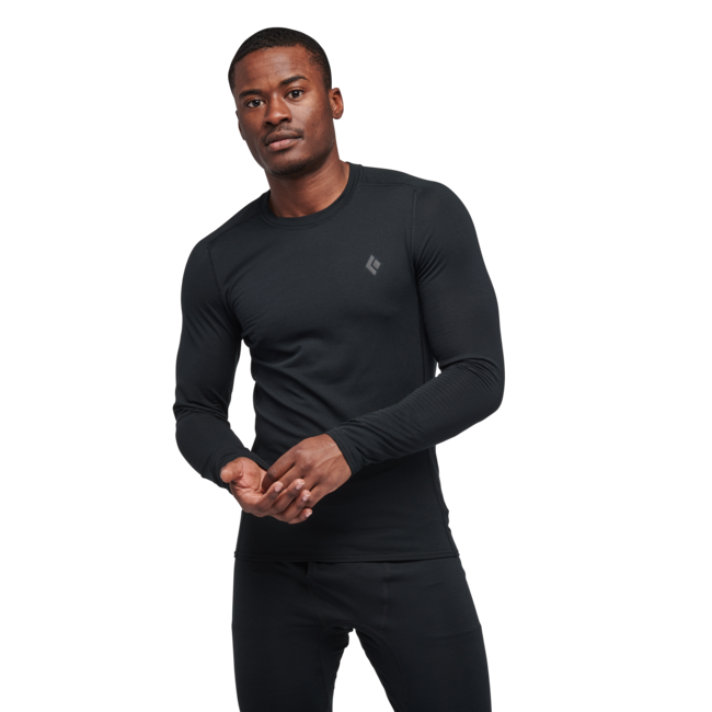 Black Diamond Coefficient Lt Crew herren langarm T-shirt, schwarz