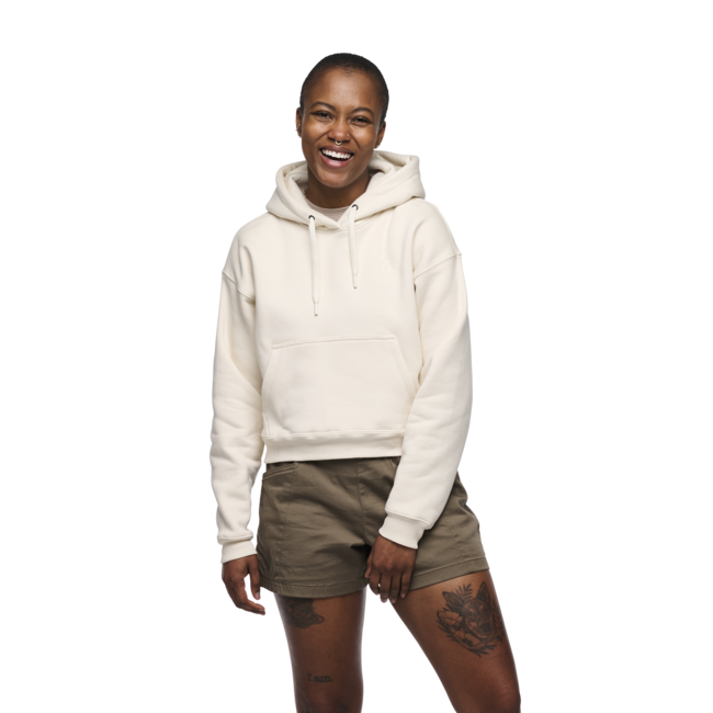 Black Diamond Crop Sweatshirt für damen, weiß