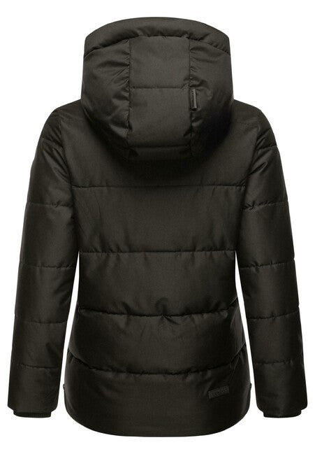 Navahoo Krümelein damen Winterjacke mit Kapuze, schwarz