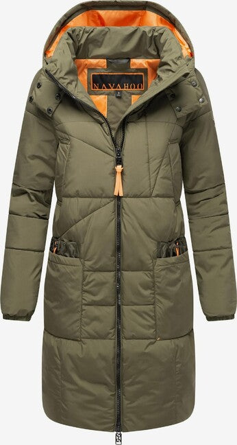 Navahoo Bliblablubb damen Winterjacke mit Kapuze, oliv