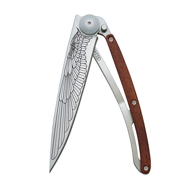 Deejo Tattoo Wing schließmesser coralwood