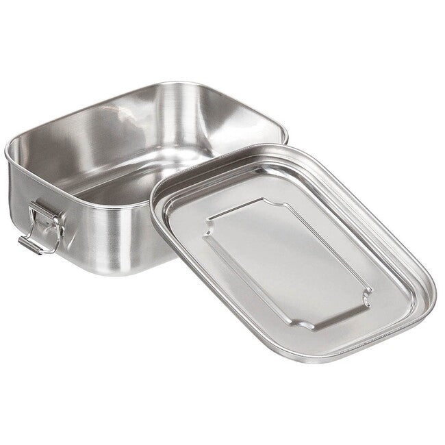 FoxOutdoor Lunchbox edelstahl ca. 16 x 13 x 6,2 cm