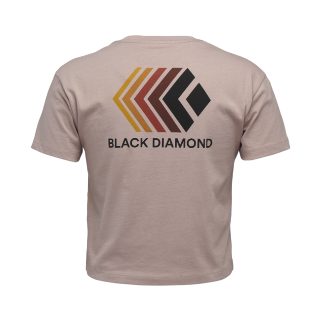 Black Diamond Faded damen-Crop-Kurzarm-T-shirt, blasslila