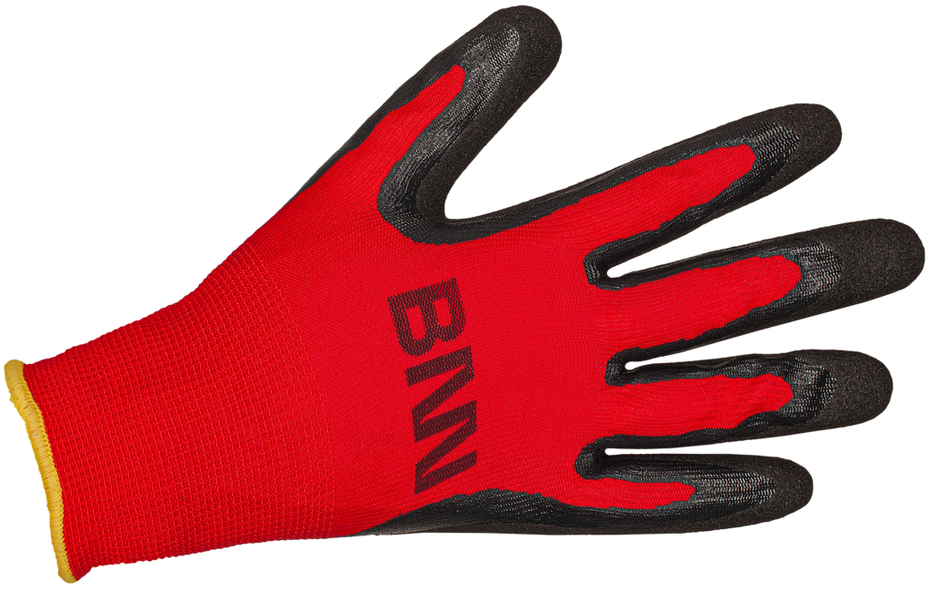 BENNON Manos Schutzhandschuhe, schwarz/rot