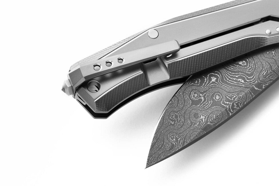 Lionsteel MYTO MT01D GY Luxustaschenmesser mit massivem Titan-Griff