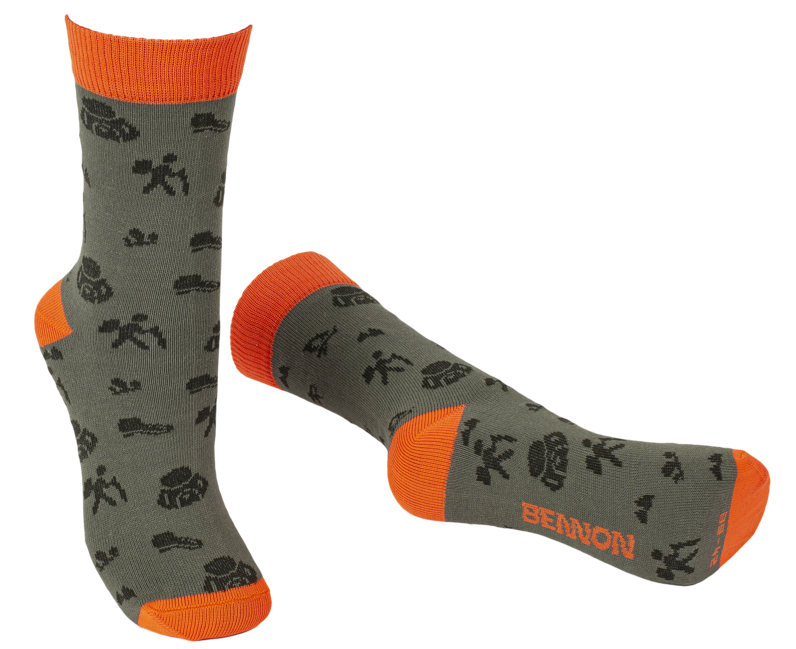 BENNON-socken BENNONKY, grün/orange