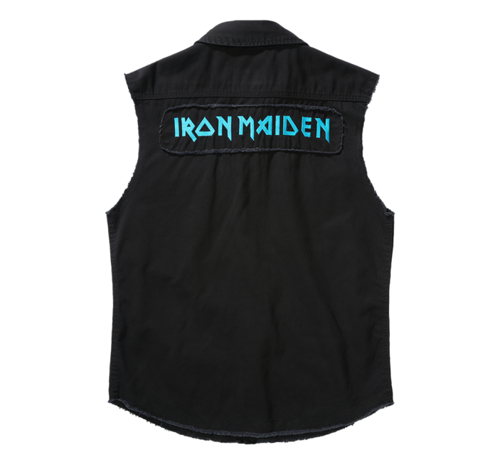 Brandit Iron Maiden Vintage Ärmelloses Hemd, Schwarz