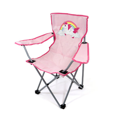 BasicNature Einhorn kinder-Campingstuhl, rosa