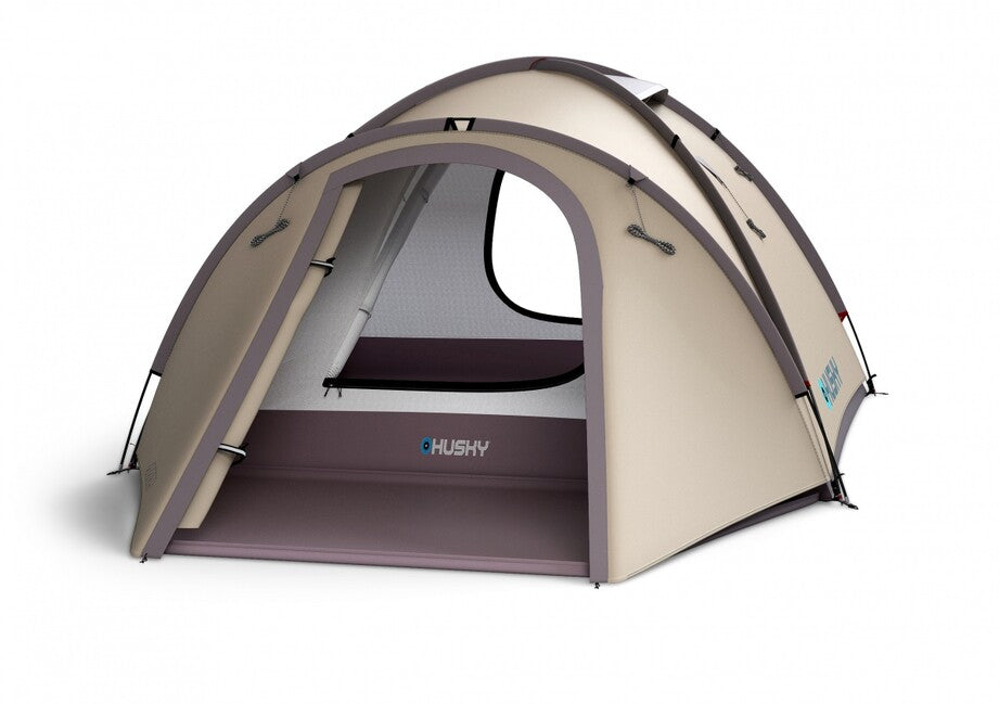 Husky Bizon 3 Plus Familien-Trekkingzelt für 3 Personen, light brown