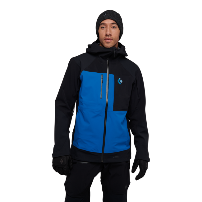 Black Diamond Recon Stretch Pro Shell men's ski jacket, schwarz-kingfisher